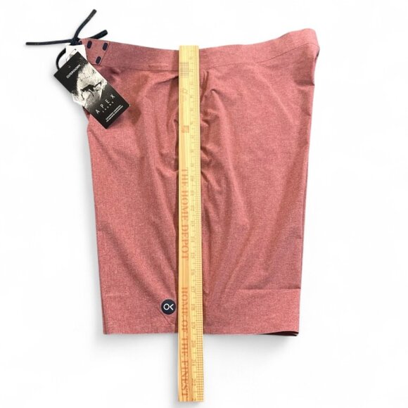 Outerknown Kelly Slater Apex Boardshorts Size 34 Surf Trunks Skin Suit Red NWT - Picture 10 of 15
